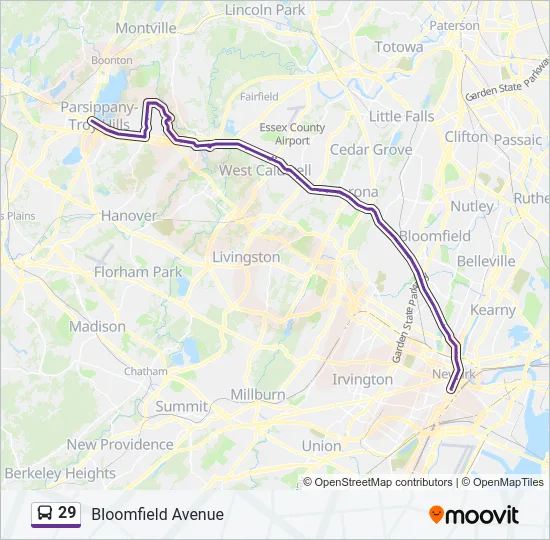 29 Bus Line Map
