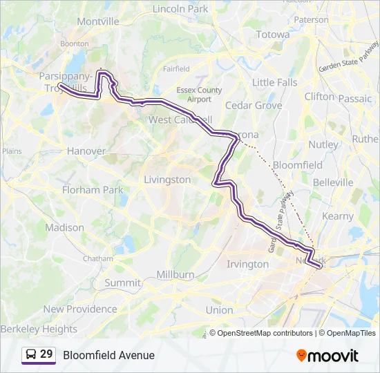 29 Bus Line Map