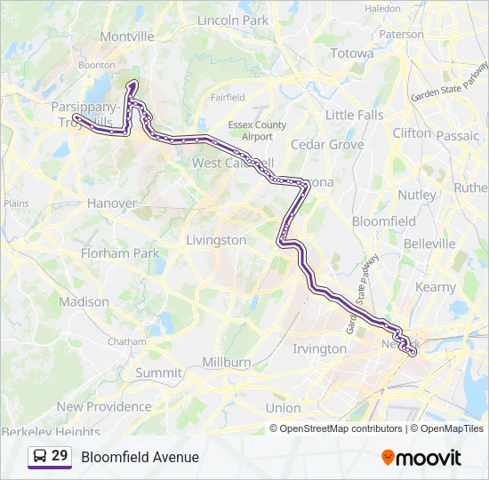 29 Bus Line Map