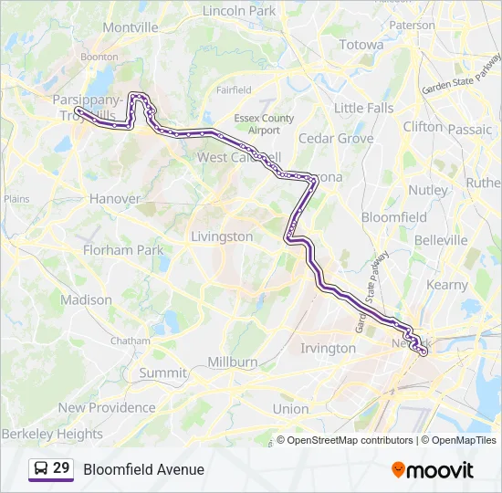 29 Bus Line Map