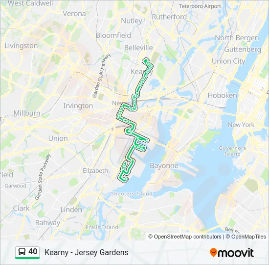 40 Bus Line Map