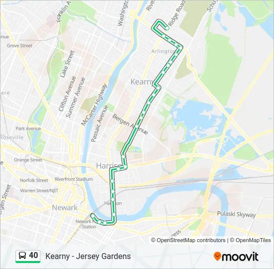 40 Bus Line Map