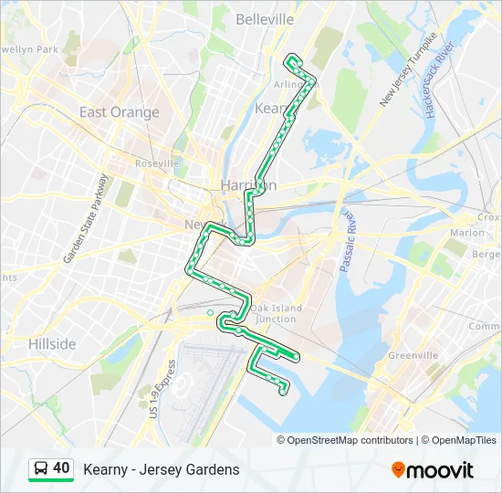 40 Bus Line Map