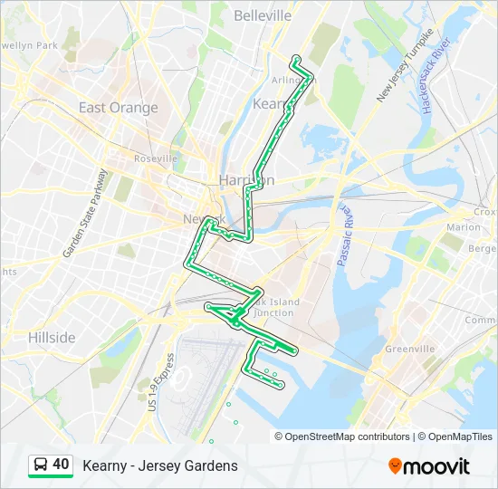 40 Bus Line Map