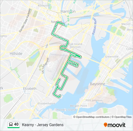 40 Bus Line Map