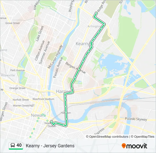 40 Bus Line Map
