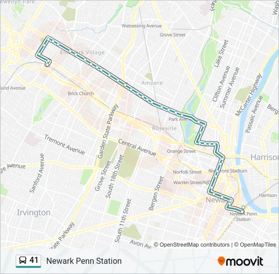 41 Bus Line Map