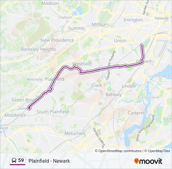 59 Bus Line Map