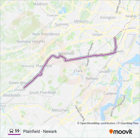 59 Bus Line Map