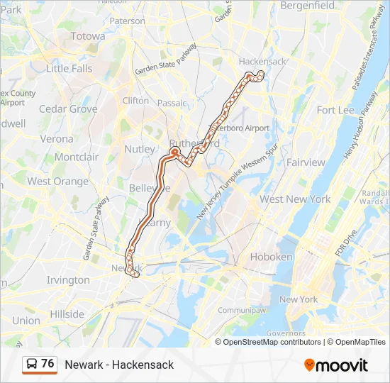 76 Route: Schedules, Stops & Maps - X Express Hackensack (Updated)