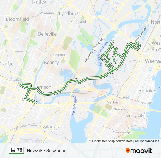 78 Bus Line Map