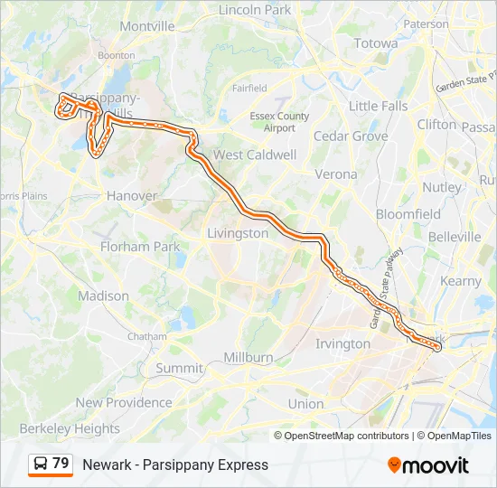 79 Bus Line Map