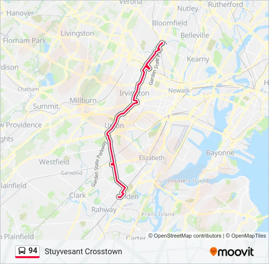 94 Bus Line Map