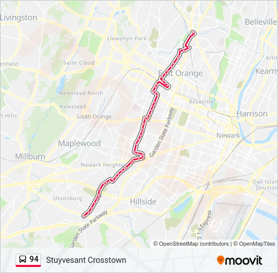 94 Bus Line Map