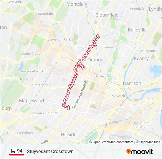 94 Bus Line Map