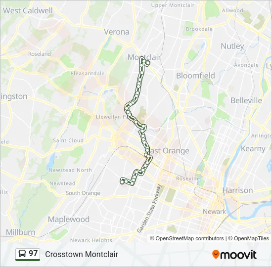 97 Bus Line Map