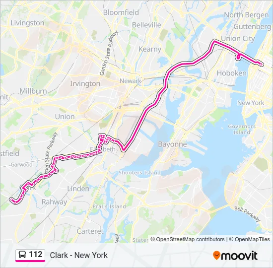 112 Bus Line Map