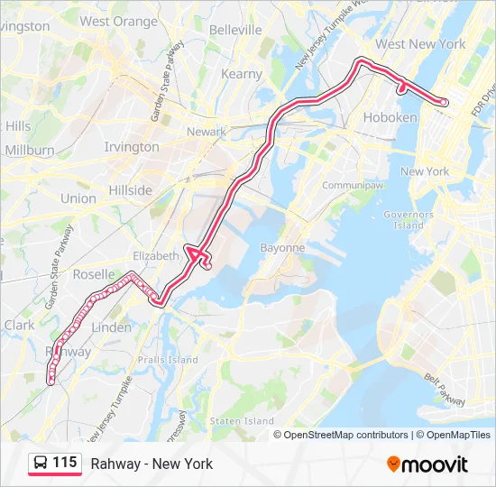 115 Route: Schedules, Stops & Maps - New York Via Jersey Gardens (Updated)