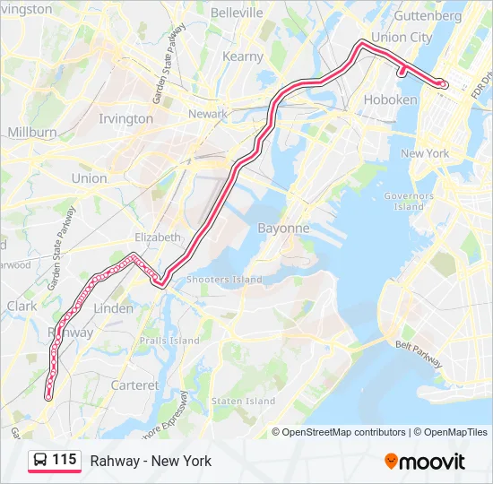 115 Bus Line Map