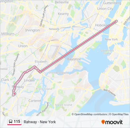 115 Bus Line Map