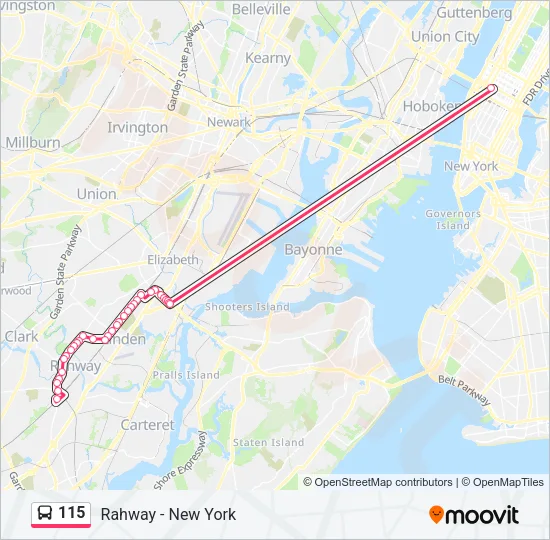 115 Bus Line Map