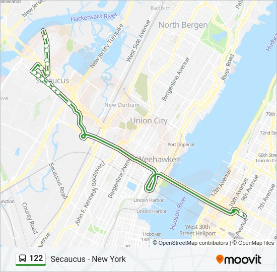 122 Bus Line Map