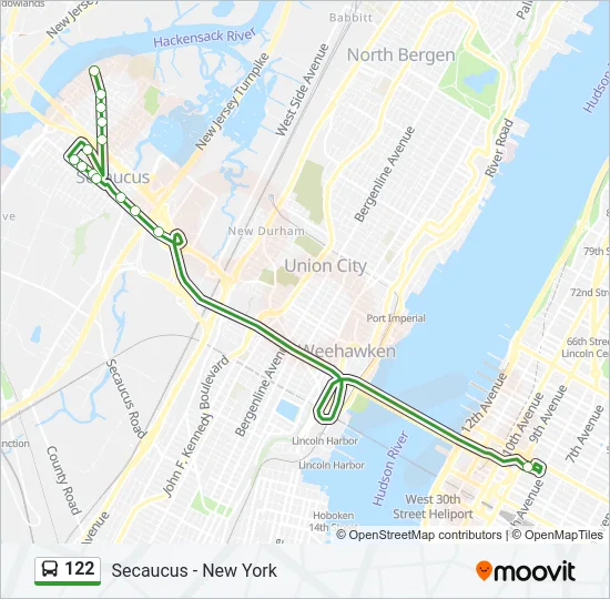 122 Bus Line Map