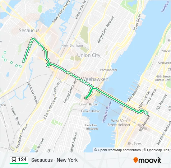 124 Bus Line Map