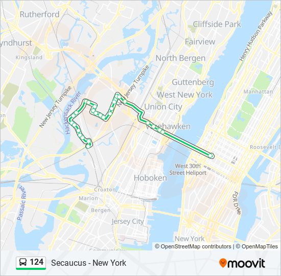 Mapa de 124 de autobús