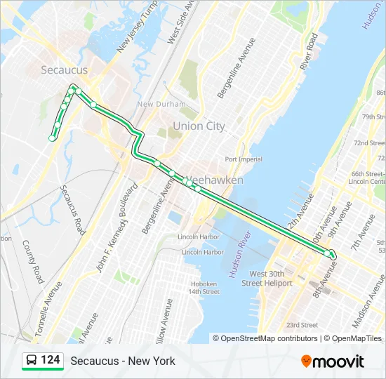 124 Bus Line Map