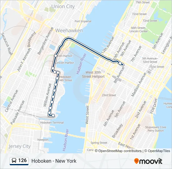 126 Bus Line Map