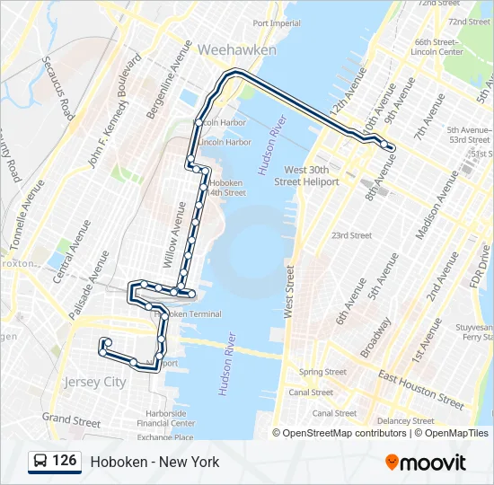126 Bus Line Map