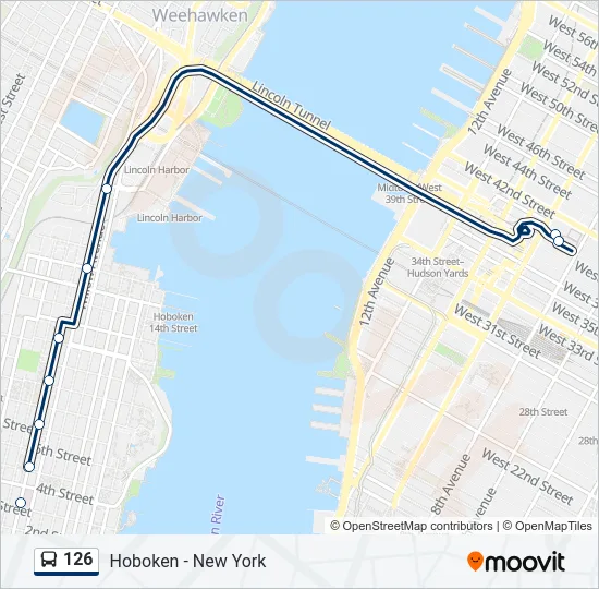 126 Bus Line Map