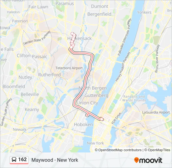 162 Bus Line Map