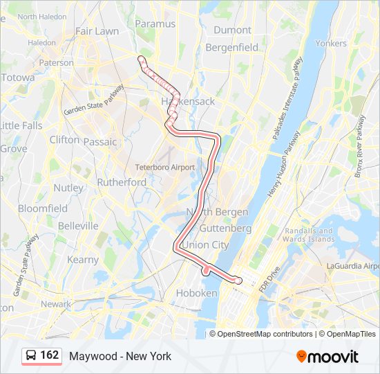 162 bus Line Map