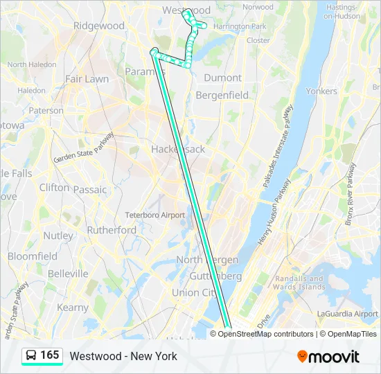165 Bus Line Map