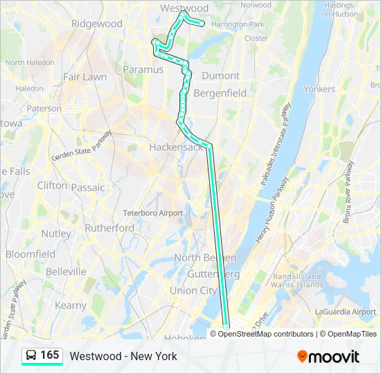 165 Bus Line Map