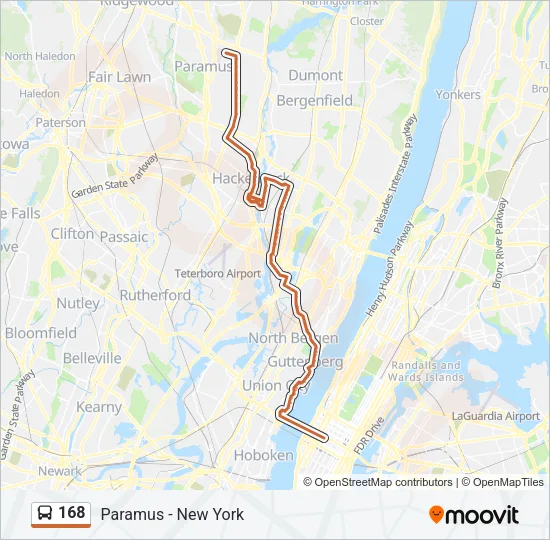 168 Bus Line Map