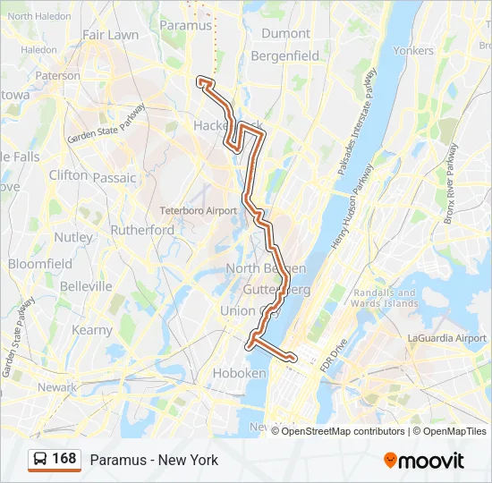 168 Bus Line Map