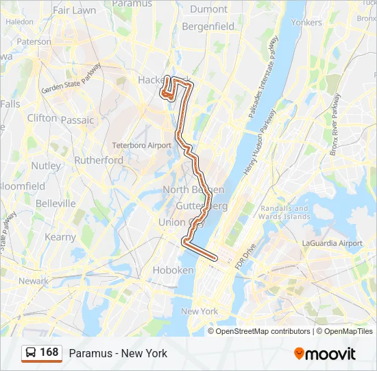 168 Bus Line Map