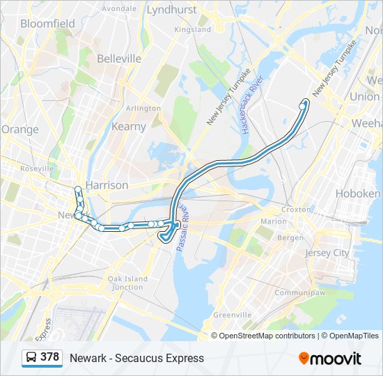 378 bus Line Map