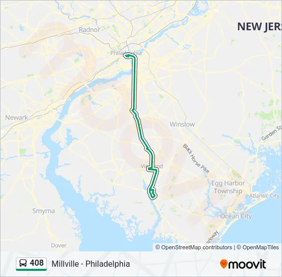 408 Bus Line Map