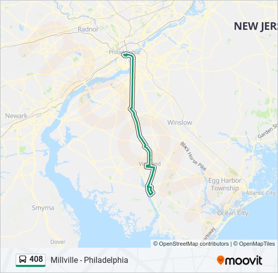 408 Route: Schedules, Stops & Maps - Philadelphia Exp Via Wrtc (Updated)