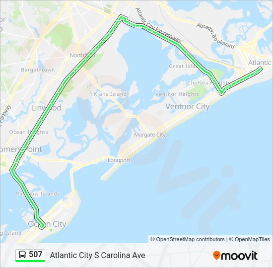 507 Bus Line Map