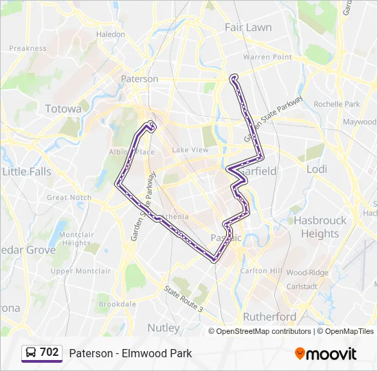 702 Bus 702 Route: Schedules, Stops & Maps - Paterson Via Dayton Ave (Updated)
