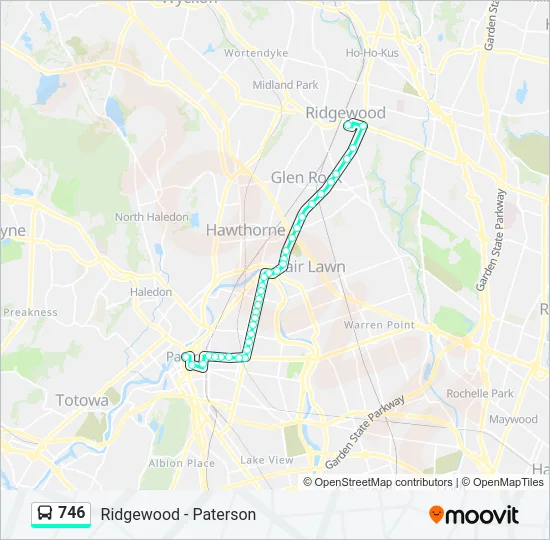 746 Bus Line Map