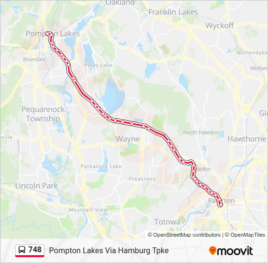 748 Route: Schedules, Stops & Maps - Pompton Lakes Via Hamburg