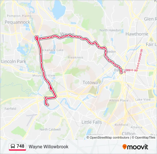 748 Bus Line Map