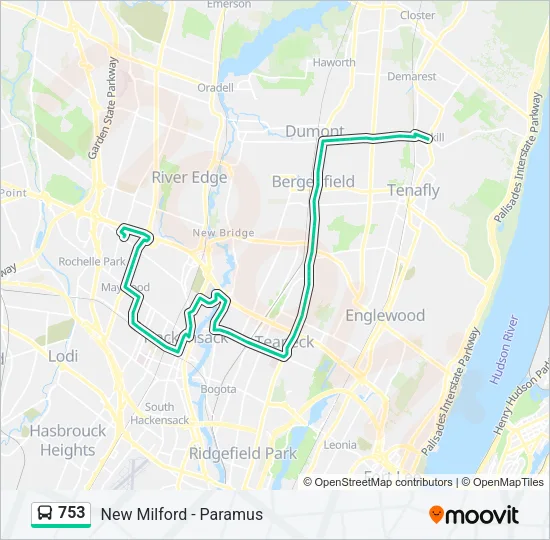 753 Bus Line Map