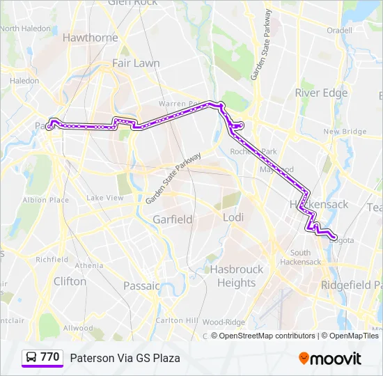 770 Bus Line Map